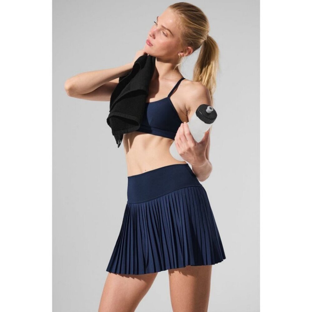 Alo Yoga Grand Slam Tennis Skirt Navy Size Small
